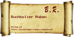 Buchholzer Ruben névjegykártya
